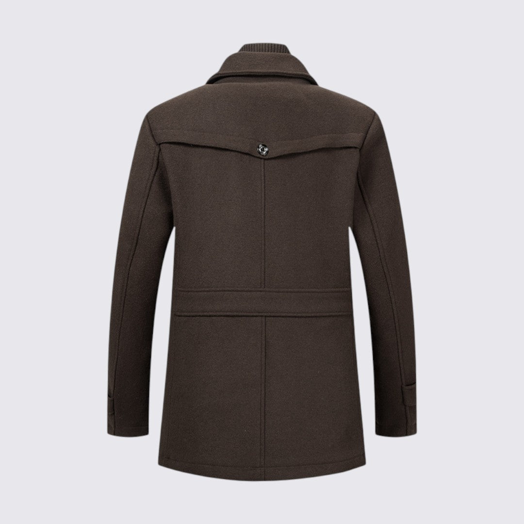 Double Breasted Pea Coat for Men - Image 27