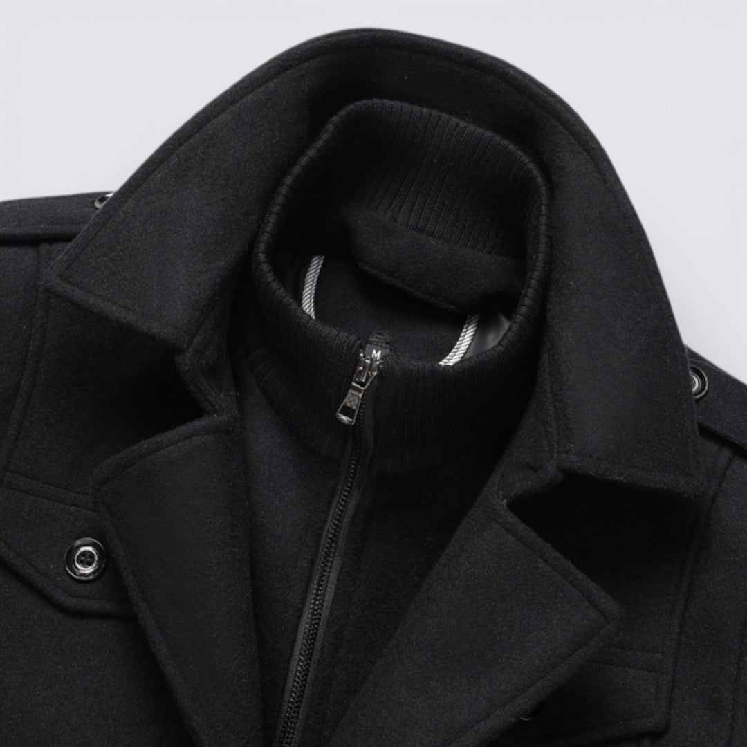 Double Breasted Pea Coat for Men - Image 3