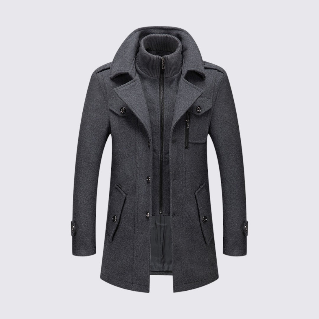 Double Breasted Pea Coat for Men - Image 7