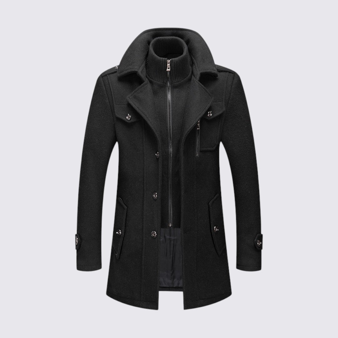 Double Breasted Pea Coat for Men - Image 1