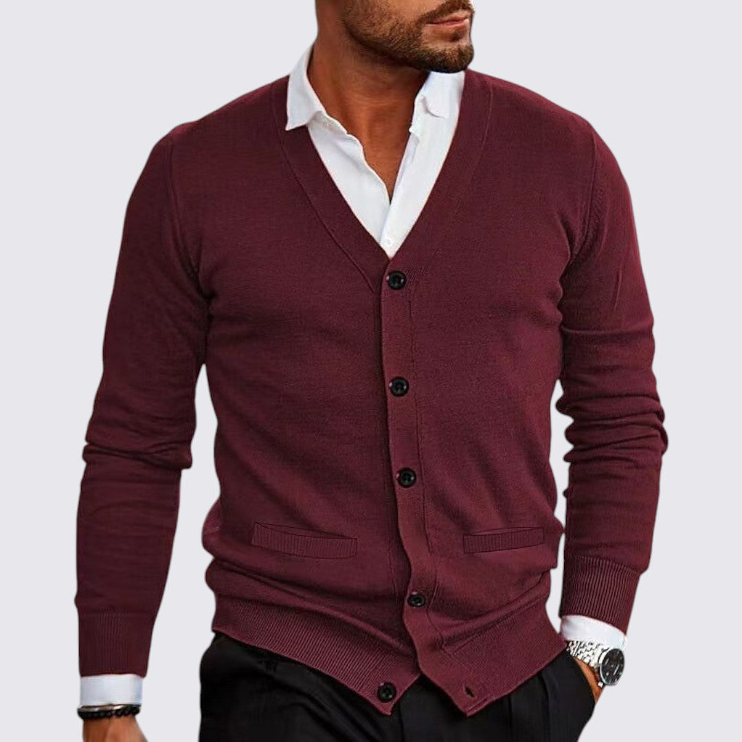 Button-Down Cardigan for Men - Image 1