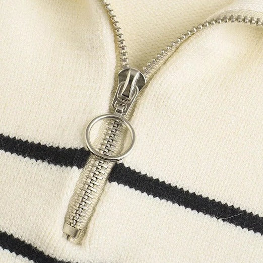 Striped Long Sleeve Sweater for Women - Image 2