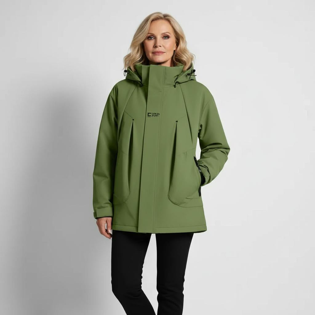 Hooded Mid-Length Jacket for Women - Image 2