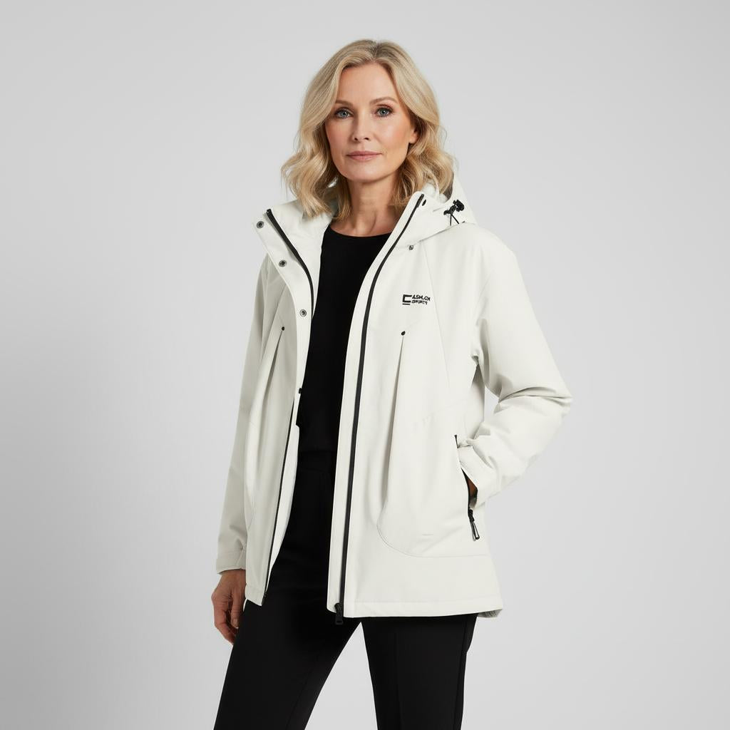 Hooded Mid-Length Jacket for Women - Image 3