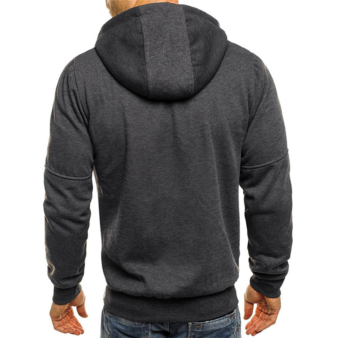 JACKS - Lightweight summer sweater with zipper and hood for men
