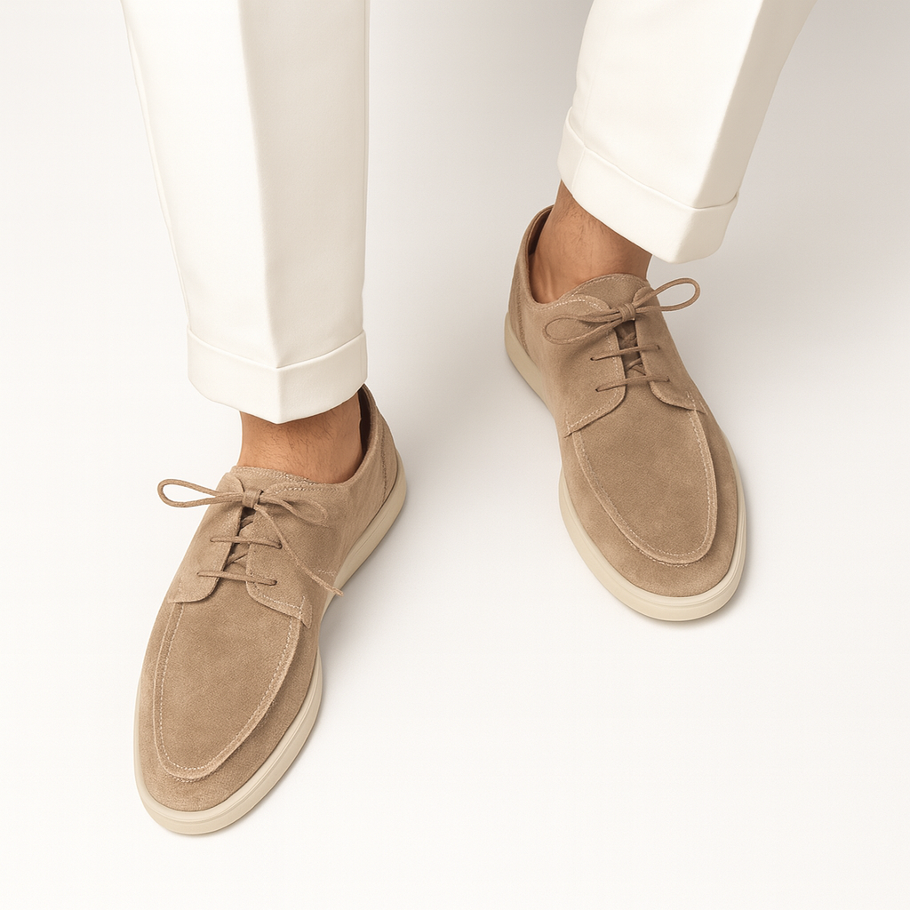 loafers with model beige