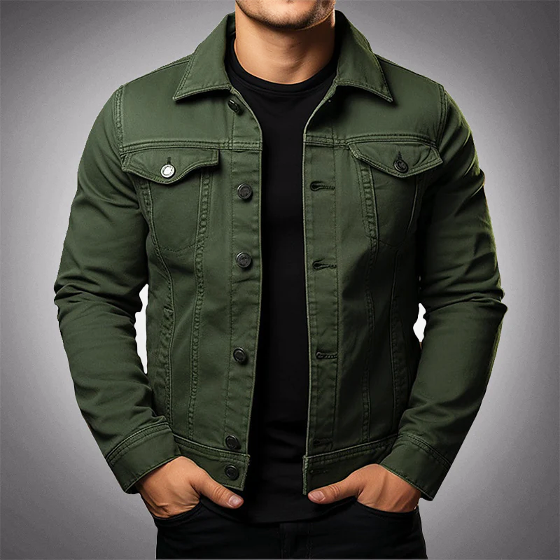 Slim denim jacket for men