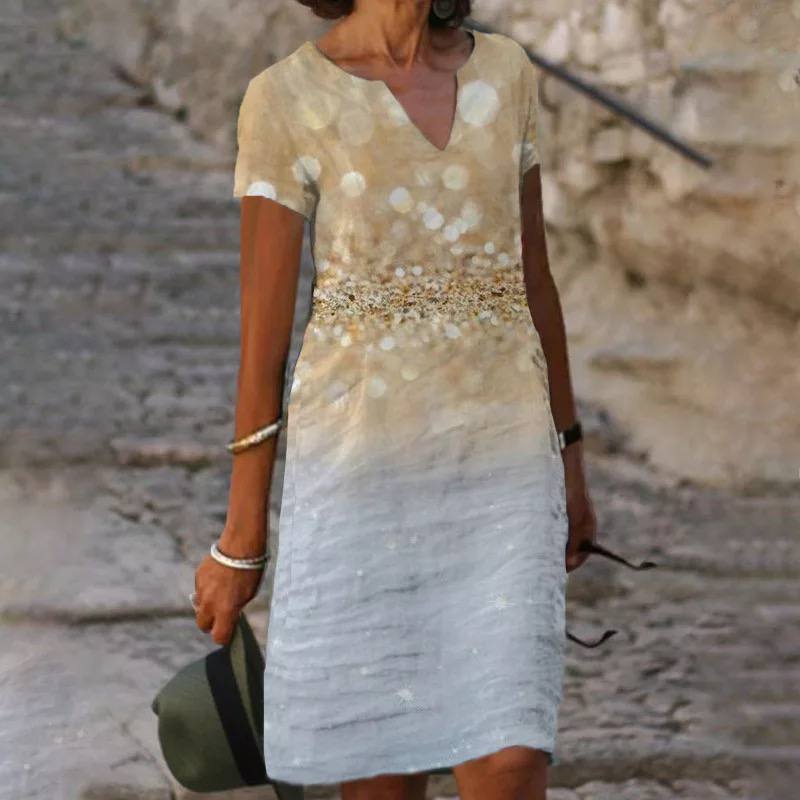 Isabelle Women's Summer Dress - Airy Floral Dress with Elegant Cut and Breathable Comfort