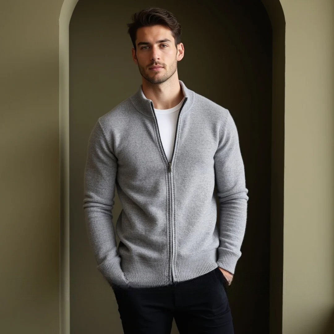 Merino - Men's wool vest with zipper