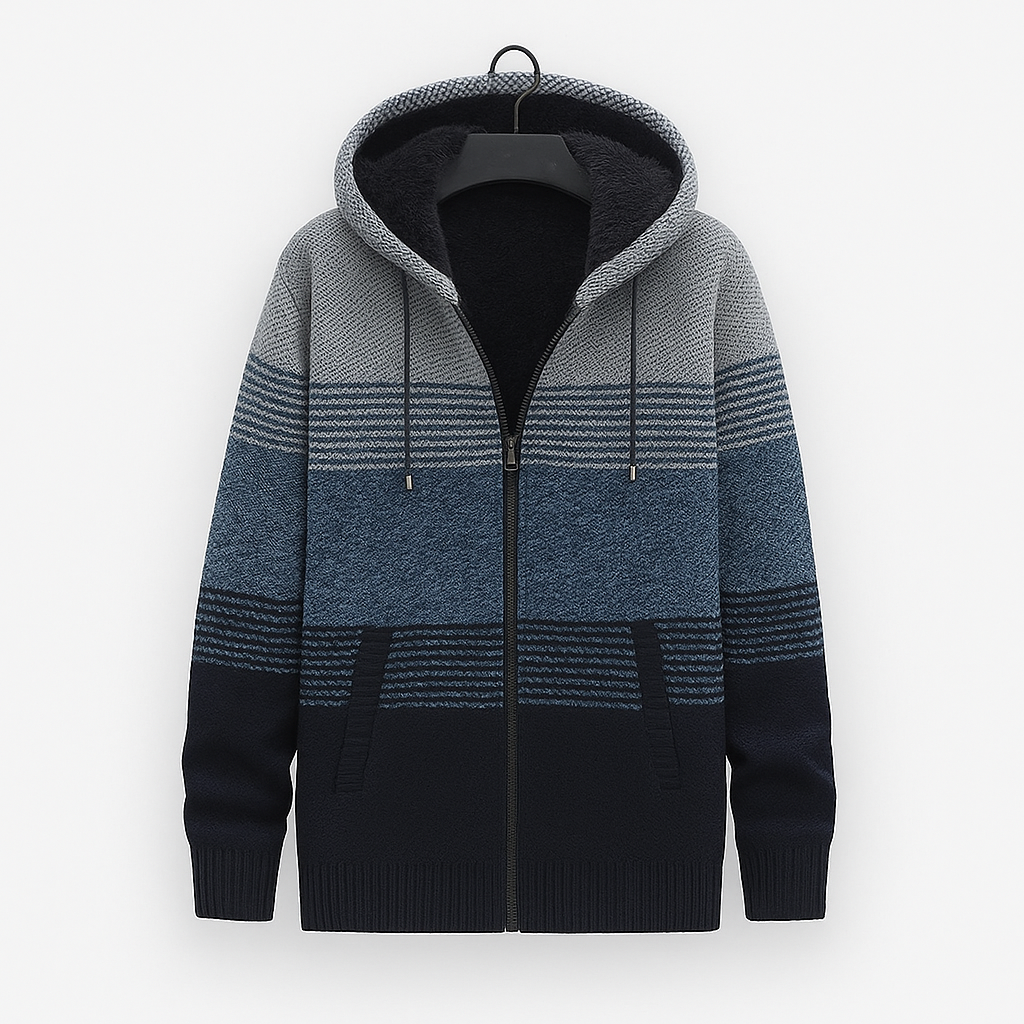 Hooded sweater blue