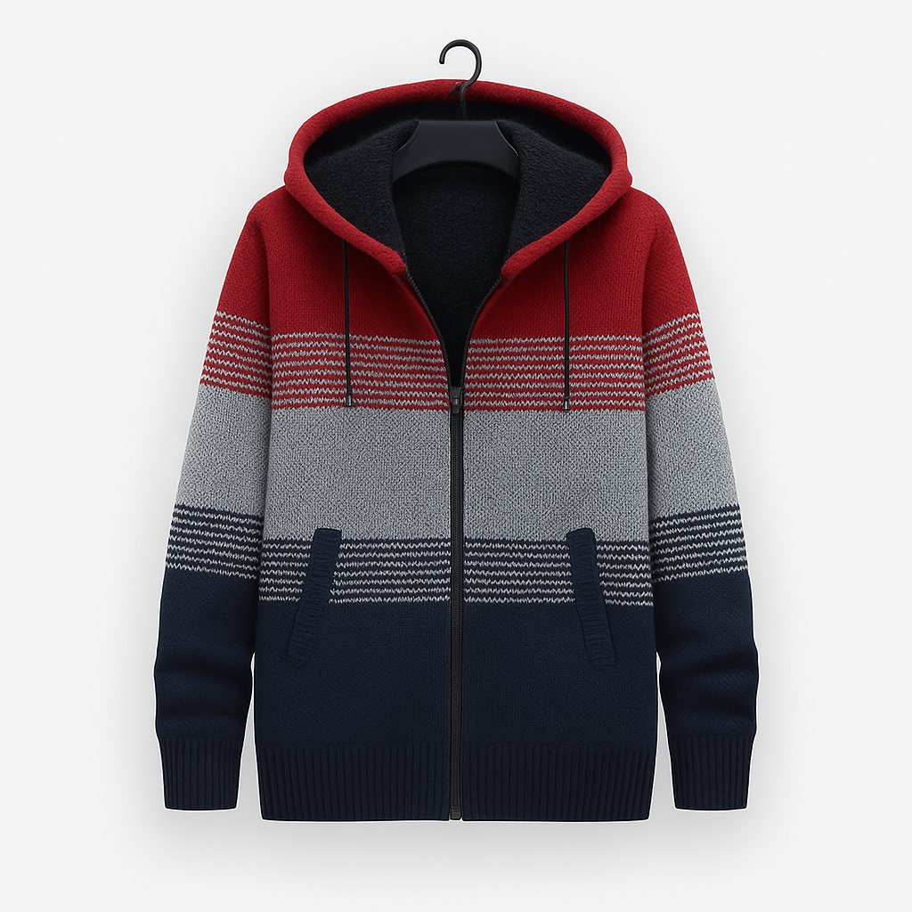 Hooded sweater red