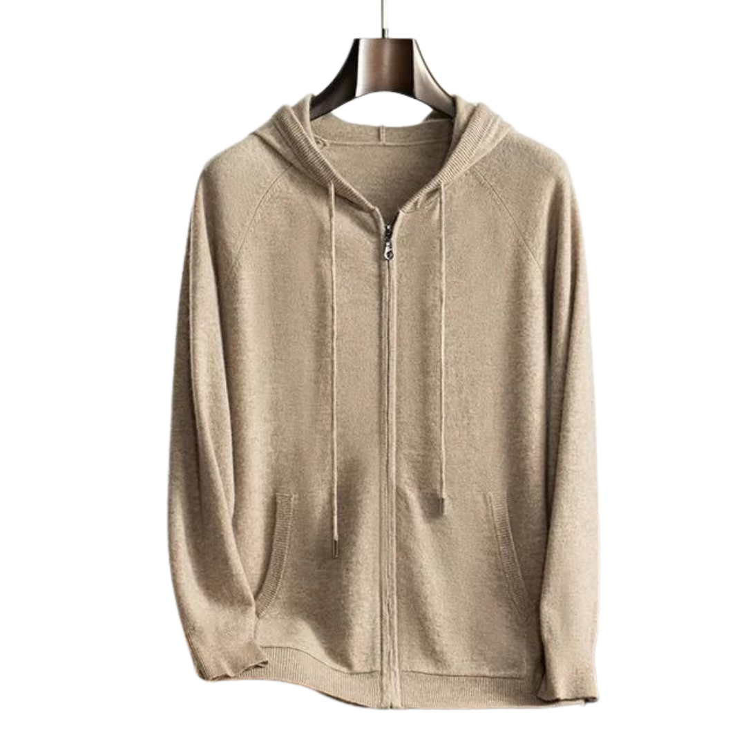 Full Zip Knit Hoodie for Men - Image 1