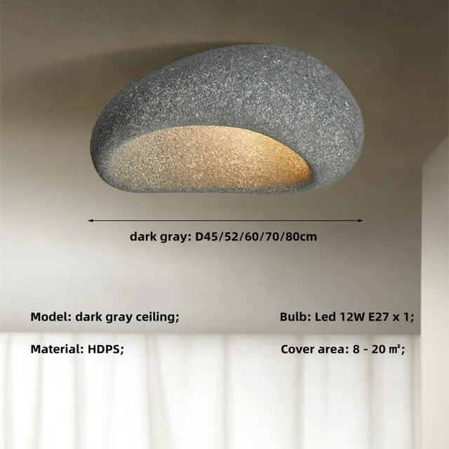 Loftslampe Rustik Wabi Sabi-stil LED-lampe