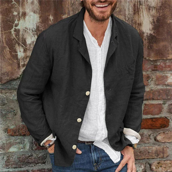 Lightweight cotton and linen jacket for men: Comfort and style