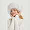 Women's fluffy winter hat with animal ears and voluminous design
