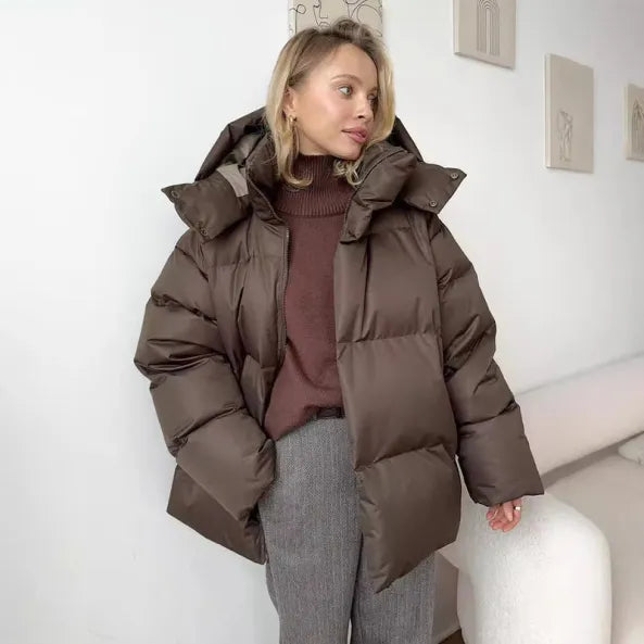 Hooded Quilted Puffer Jacket for Women - Image 1