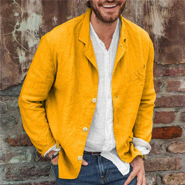 Lightweight cotton and linen jacket for men: Comfort and style