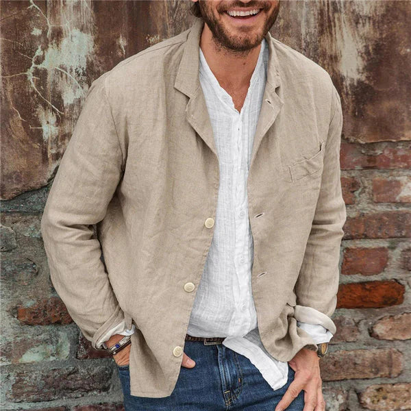 Lightweight cotton and linen jacket for men: Comfort and style