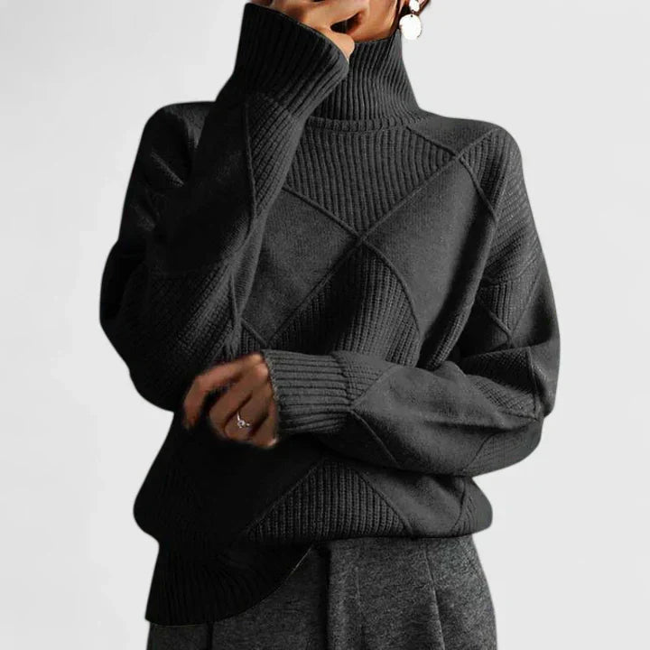 Turtleneck Knit Sweater for Women - Image 6