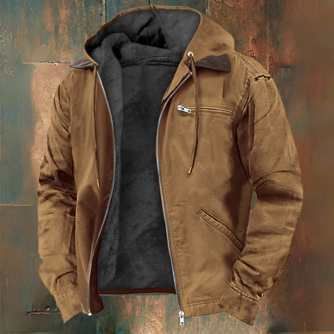 Fleece Lined Hooded Jacket for Men - Image 1