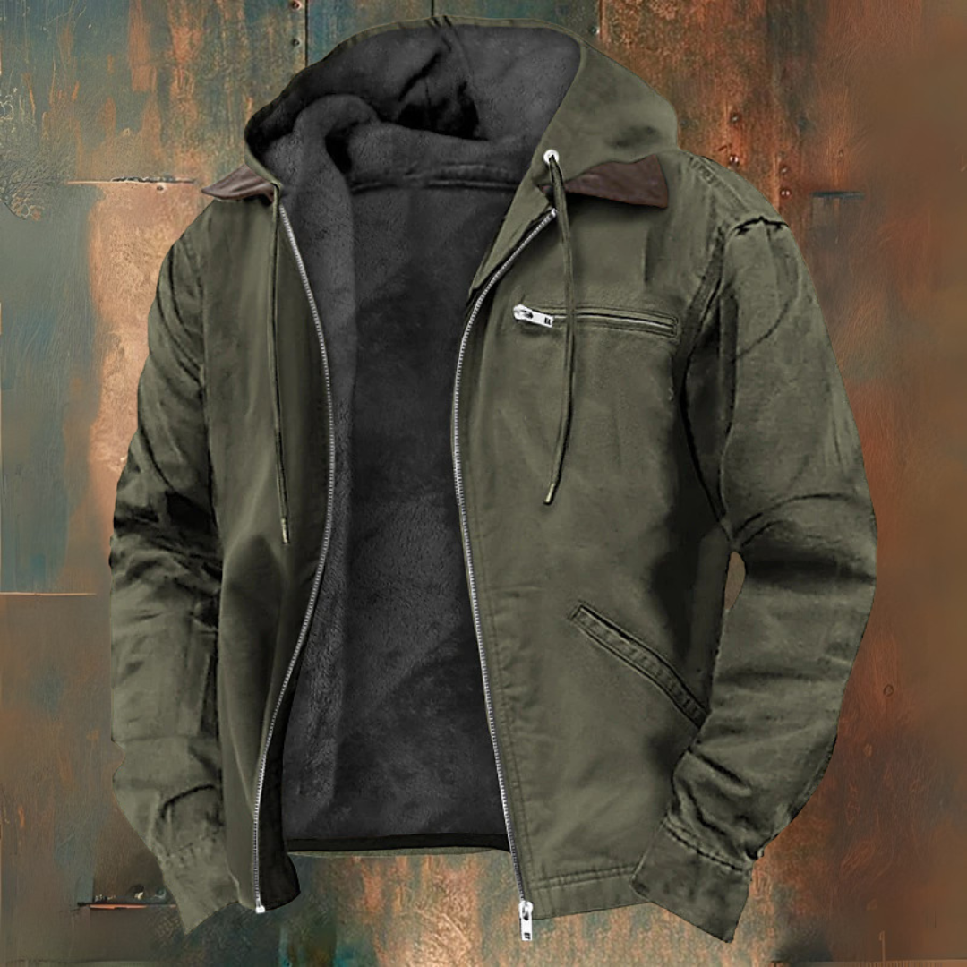 Fleece Lined Hooded Jacket for Men - Image 2