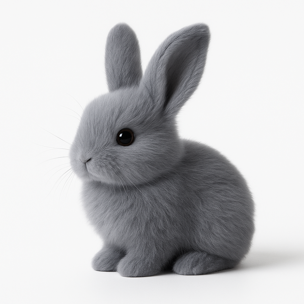 Plush Bunny Toy Gray