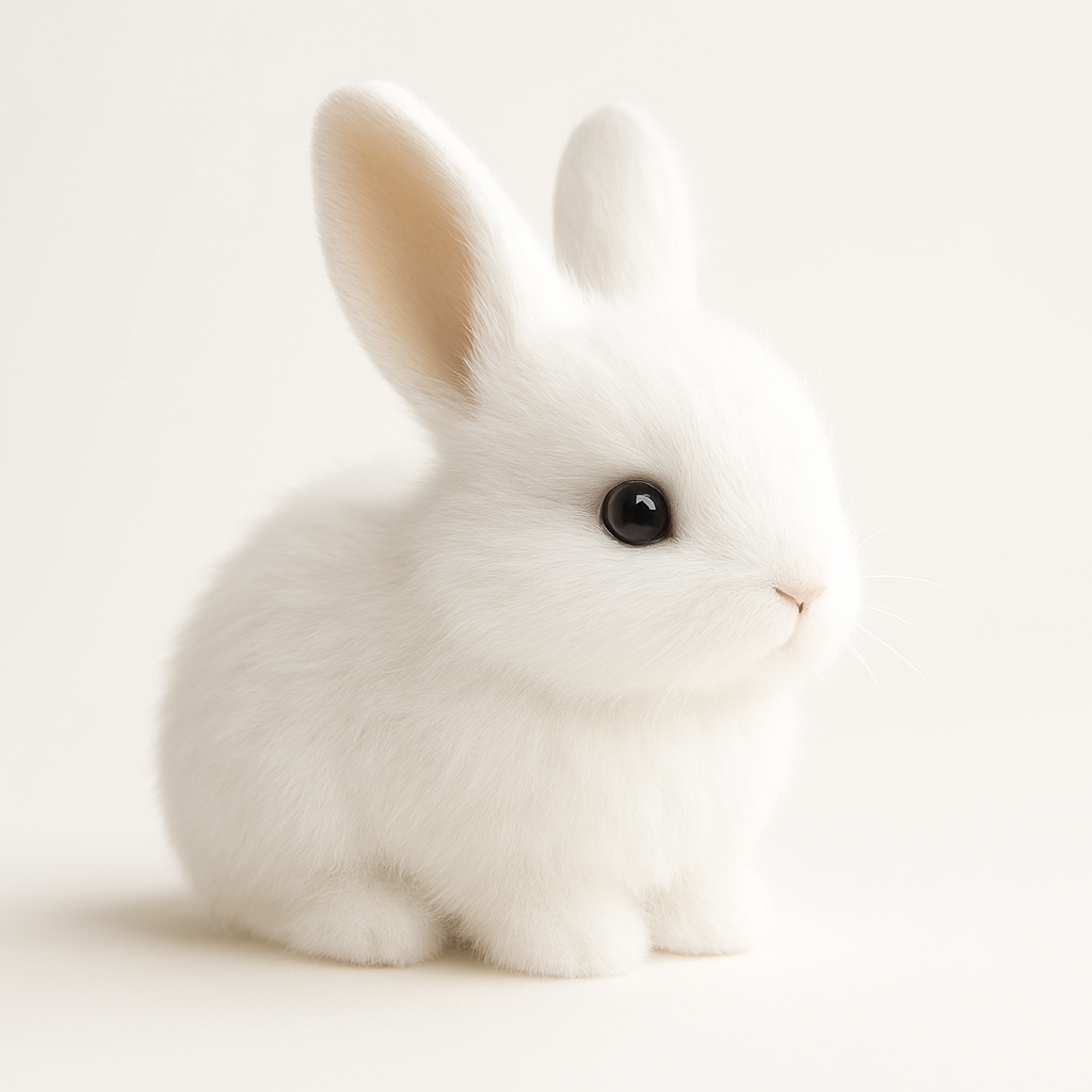 Plush Bunny Toy White
