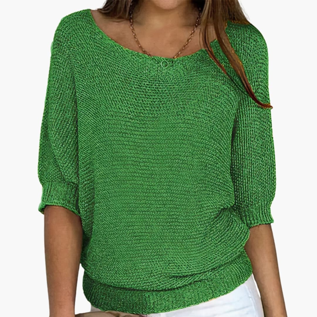 Scoop Neck Blouse for Women - Image 1