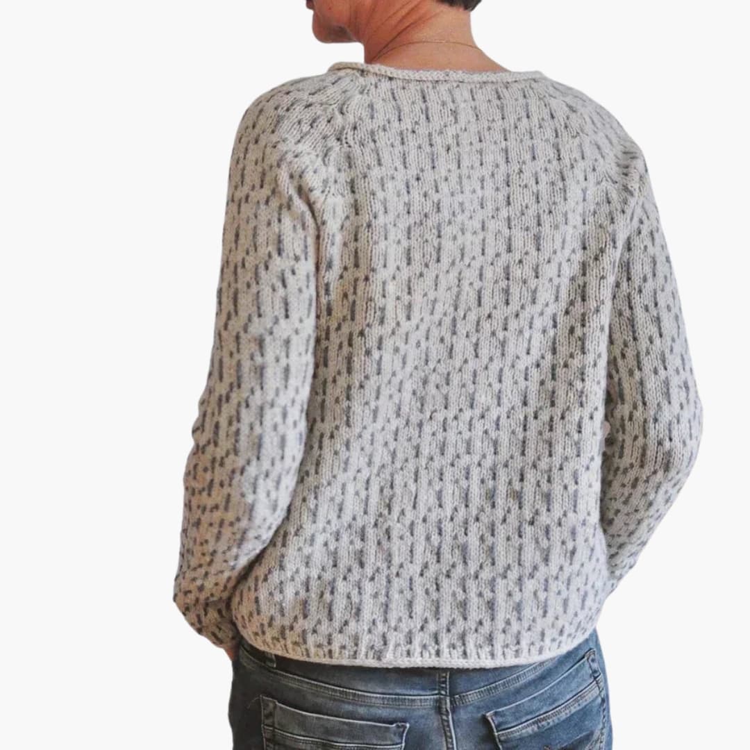 Patterned Crew Neck Sweater for Women - Image 4