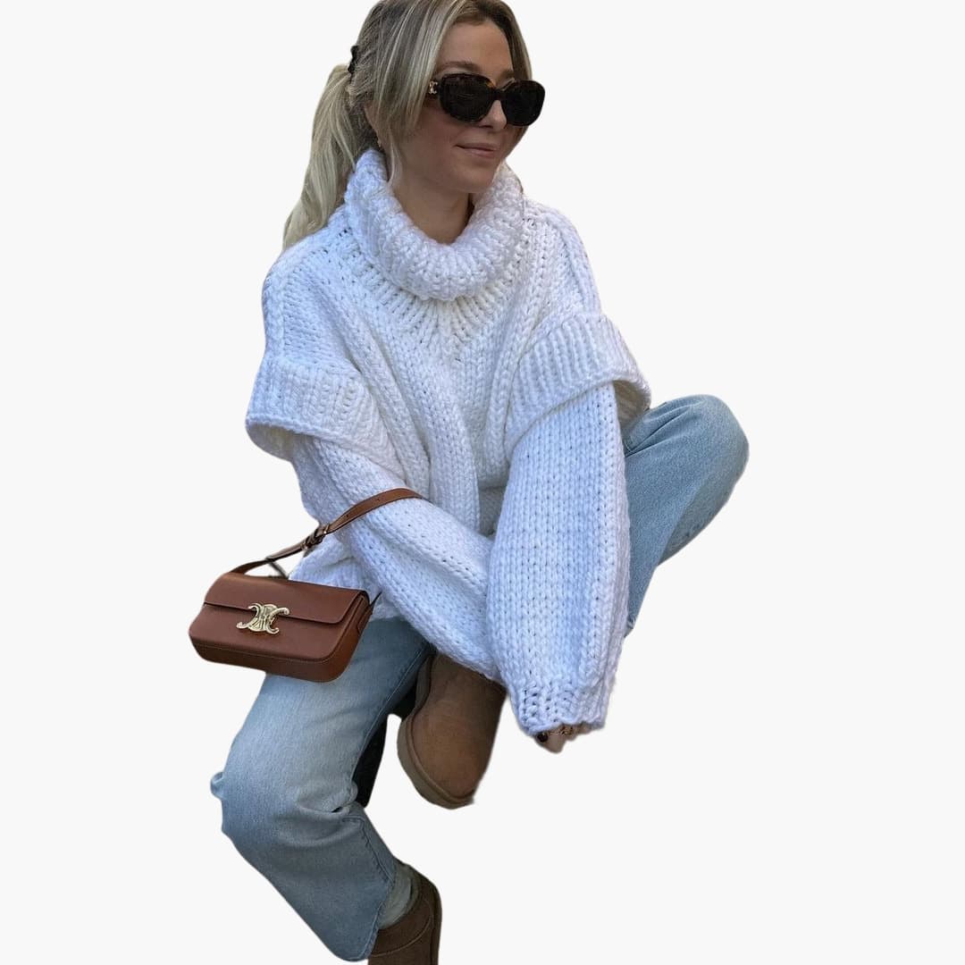 Oversized Turtleneck Sweater for Women - Image 1