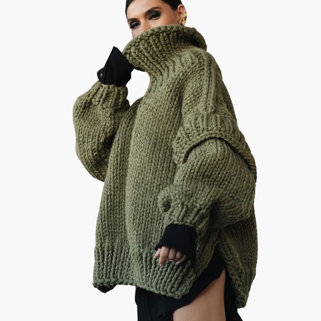 Oversized Turtleneck Sweater for Women - Image 4