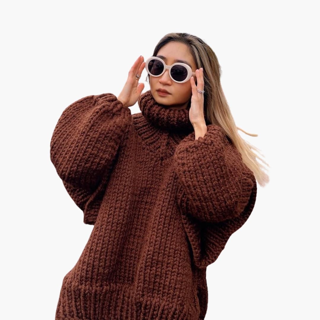 Oversized Turtleneck Sweater for Women - Image 7
