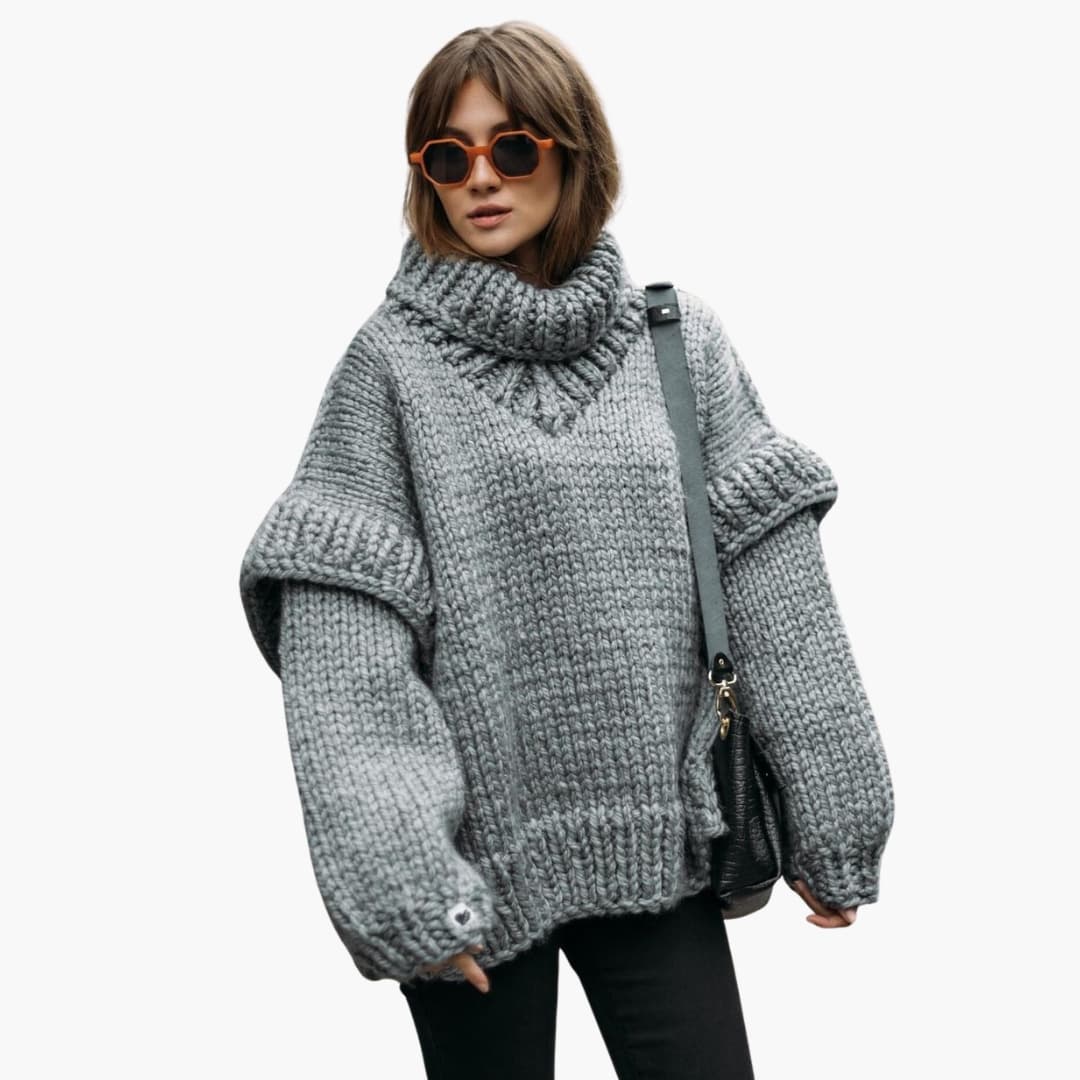 Oversized Turtleneck Sweater for Women - Image 6