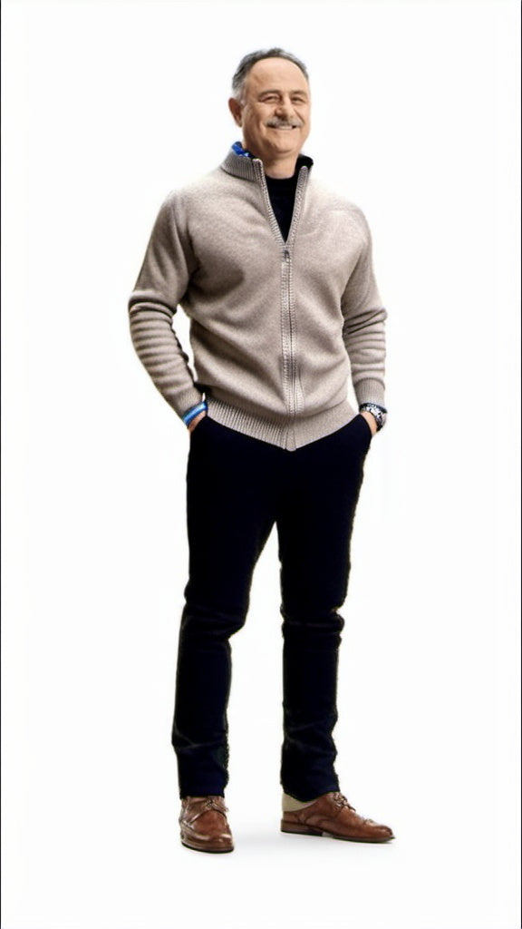 Merino - Men's wool vest with zipper