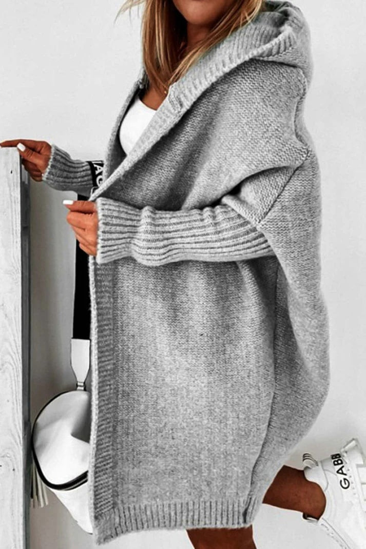 Жіночий стильний кардиган з капюшоном оверсайз - розслаблений трикотаж преміум-класу