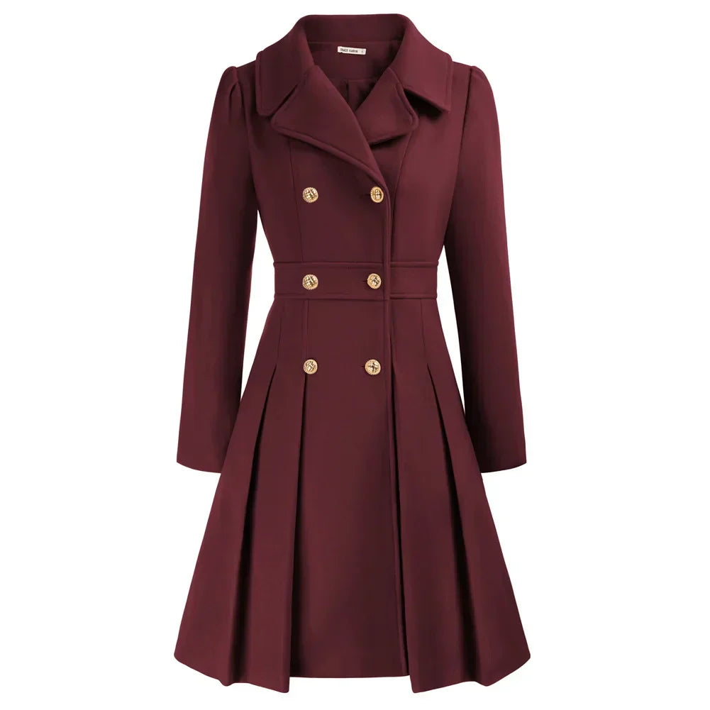 Grace Women's Coat | Stilfuld A-line peacoat i uld