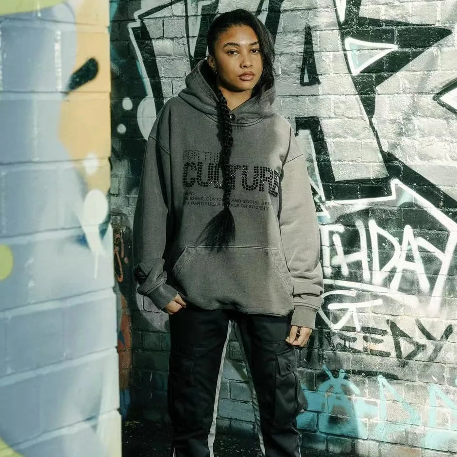 Statement Cotton Hoodie for Unisex - Image 1