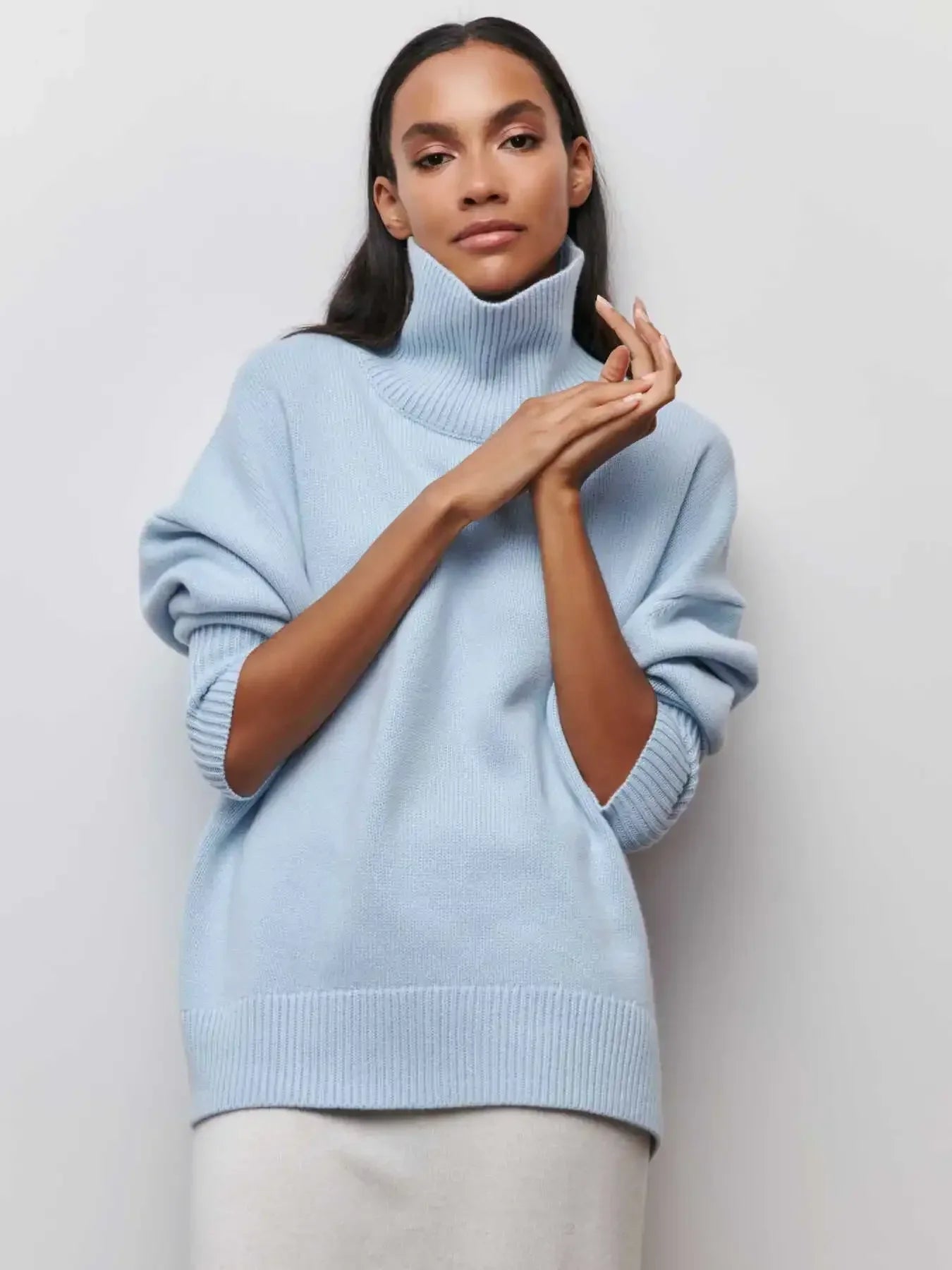 Oversized Turtleneck Sweater for Women - Image 8