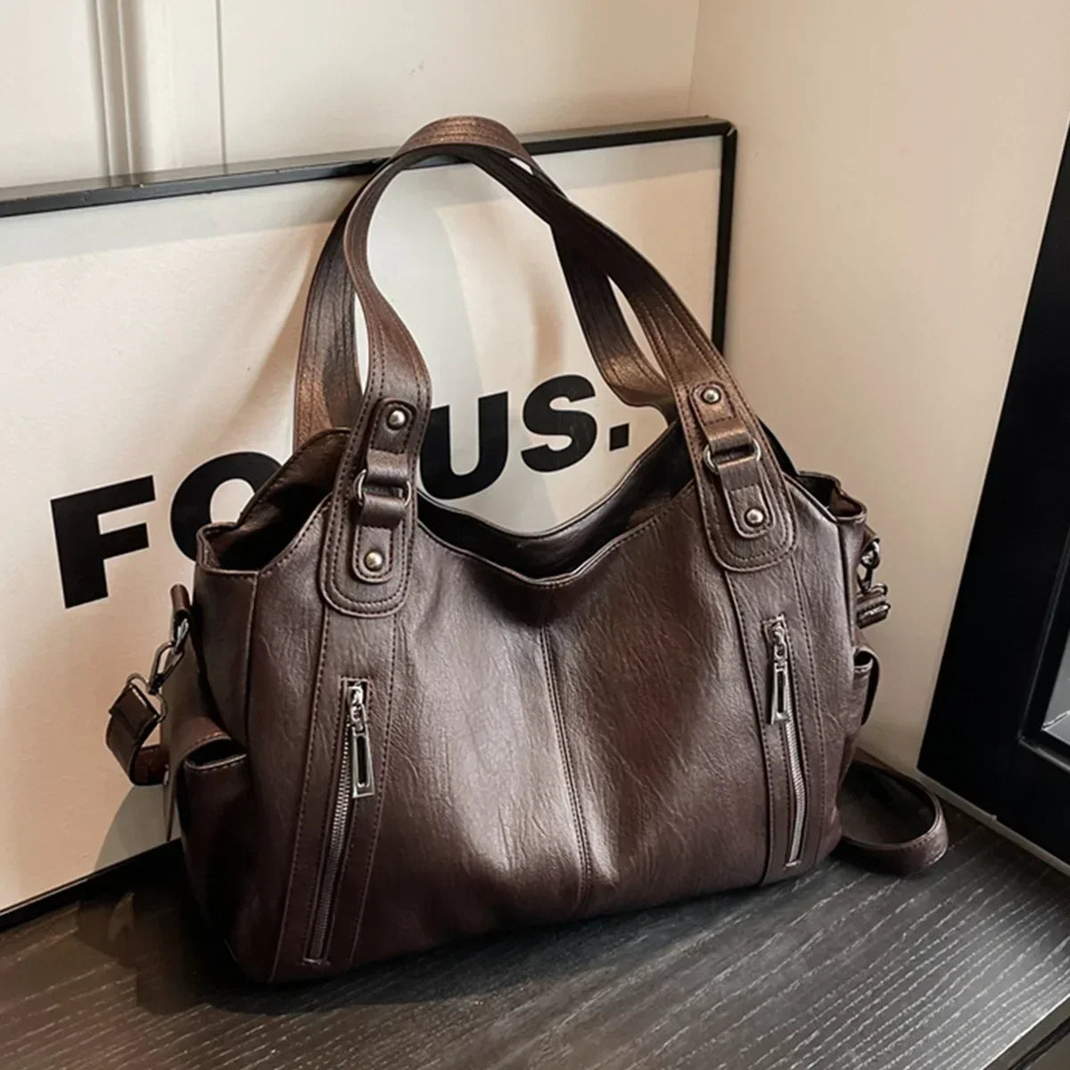 Aliona - School Bag With Shoulder Strap And Zipper Closure