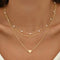 Lily | 3-layer gold and silver necklace with heart or cross pendant