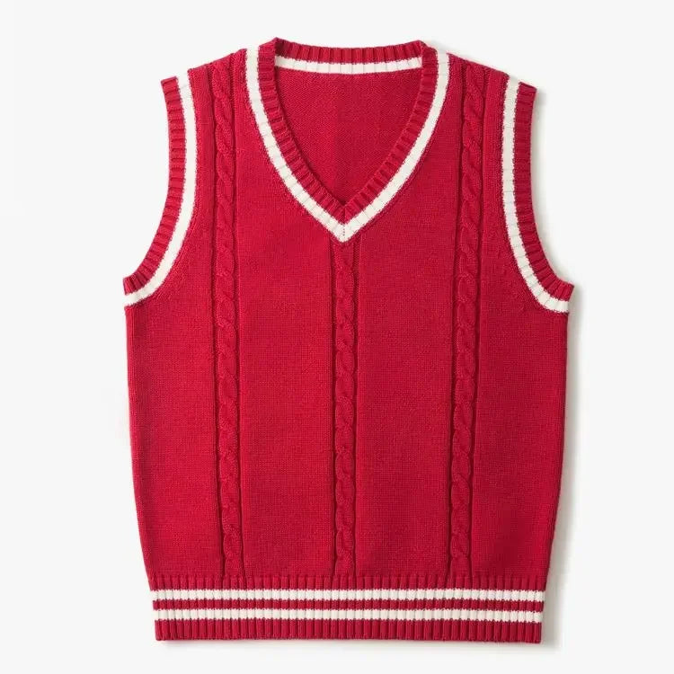 Christof - Chunky V-neck men's sleeveless sweater