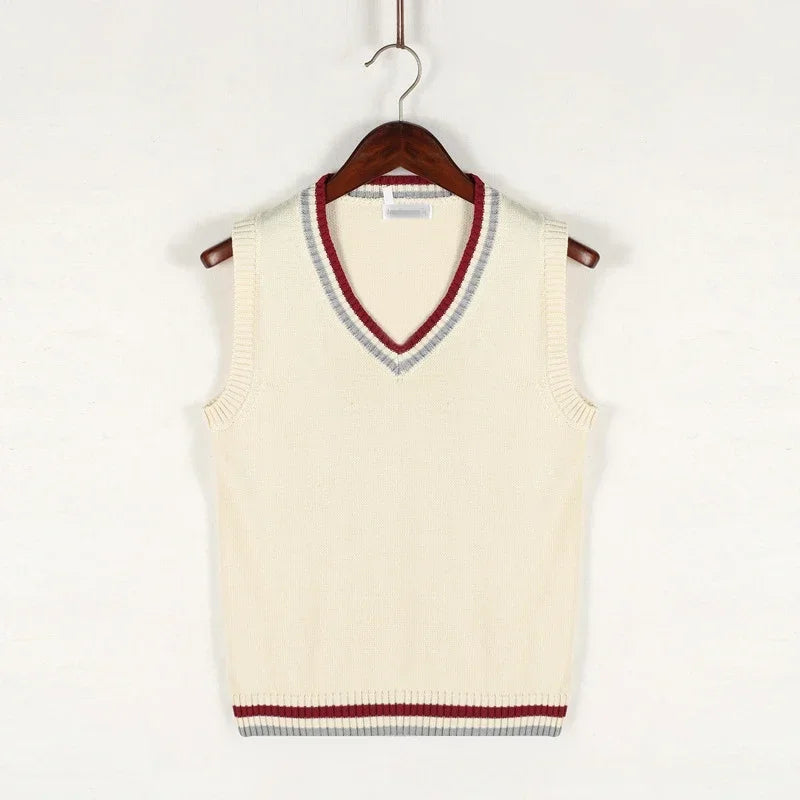 Christof - Chunky V-neck men's sleeveless sweater