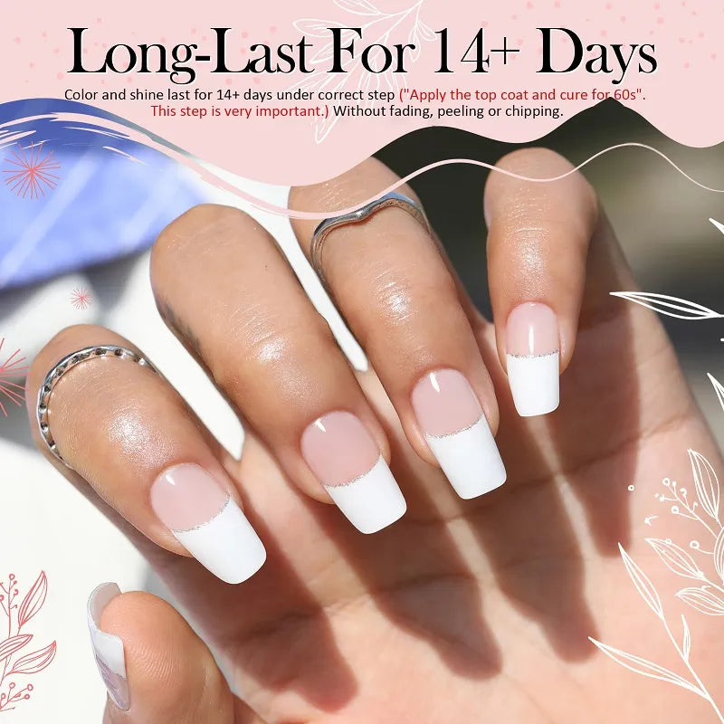 Gel nail sticker set with UV lamp