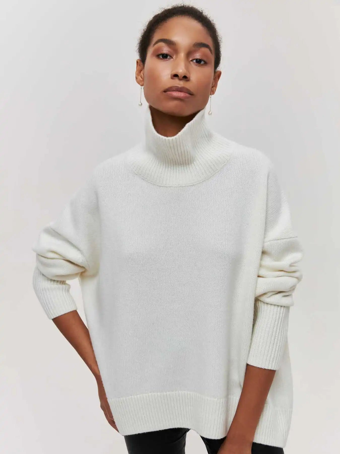 Oversized Turtleneck Sweater for Women - Image 1