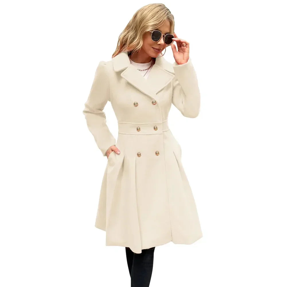 Grace Women's Coat | Stilfuld A-line peacoat i uld