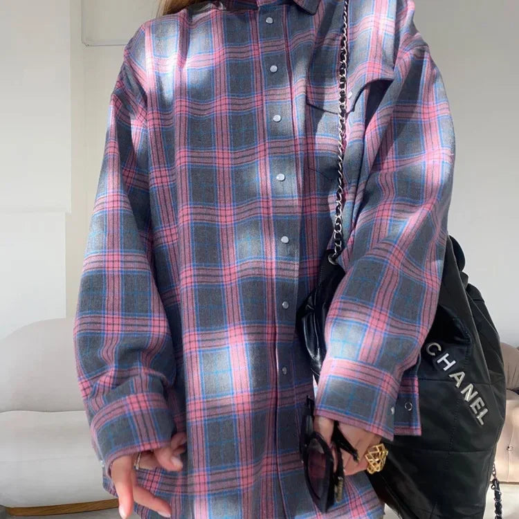 Plaid Flannel Shirt for Women - Image 8