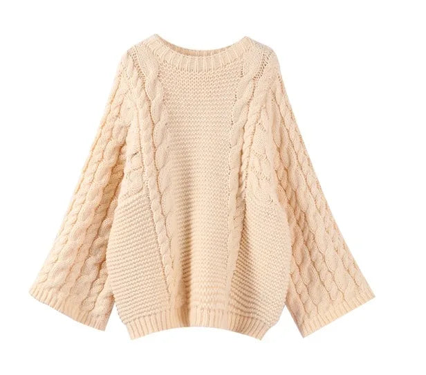 Mia - Oversized women's sweater - Stylish knitted sweater | Pullover
