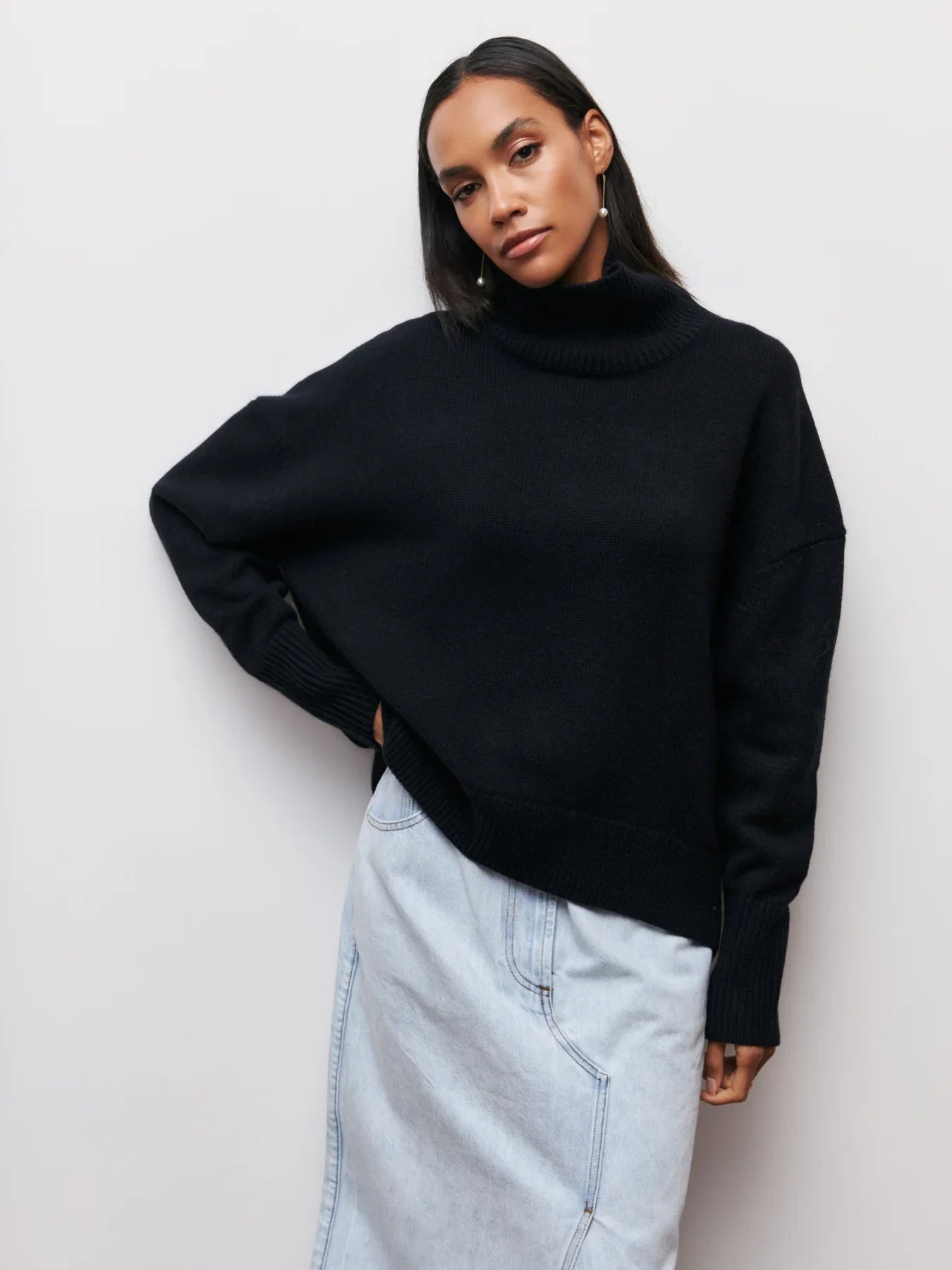 Oversized Turtleneck Sweater for Women - Image 2