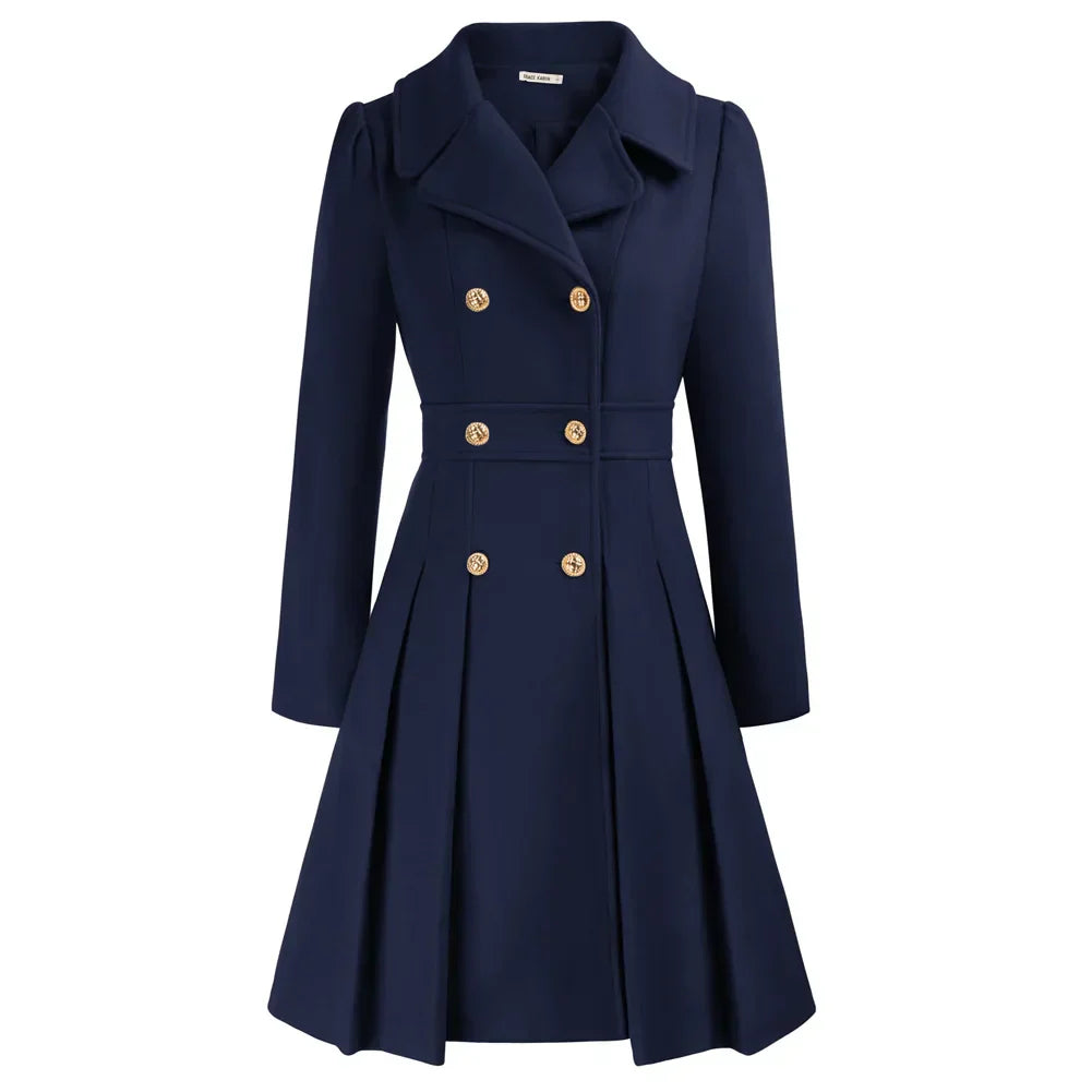 Grace Women's Coat | Stilfuld A-line peacoat i uld