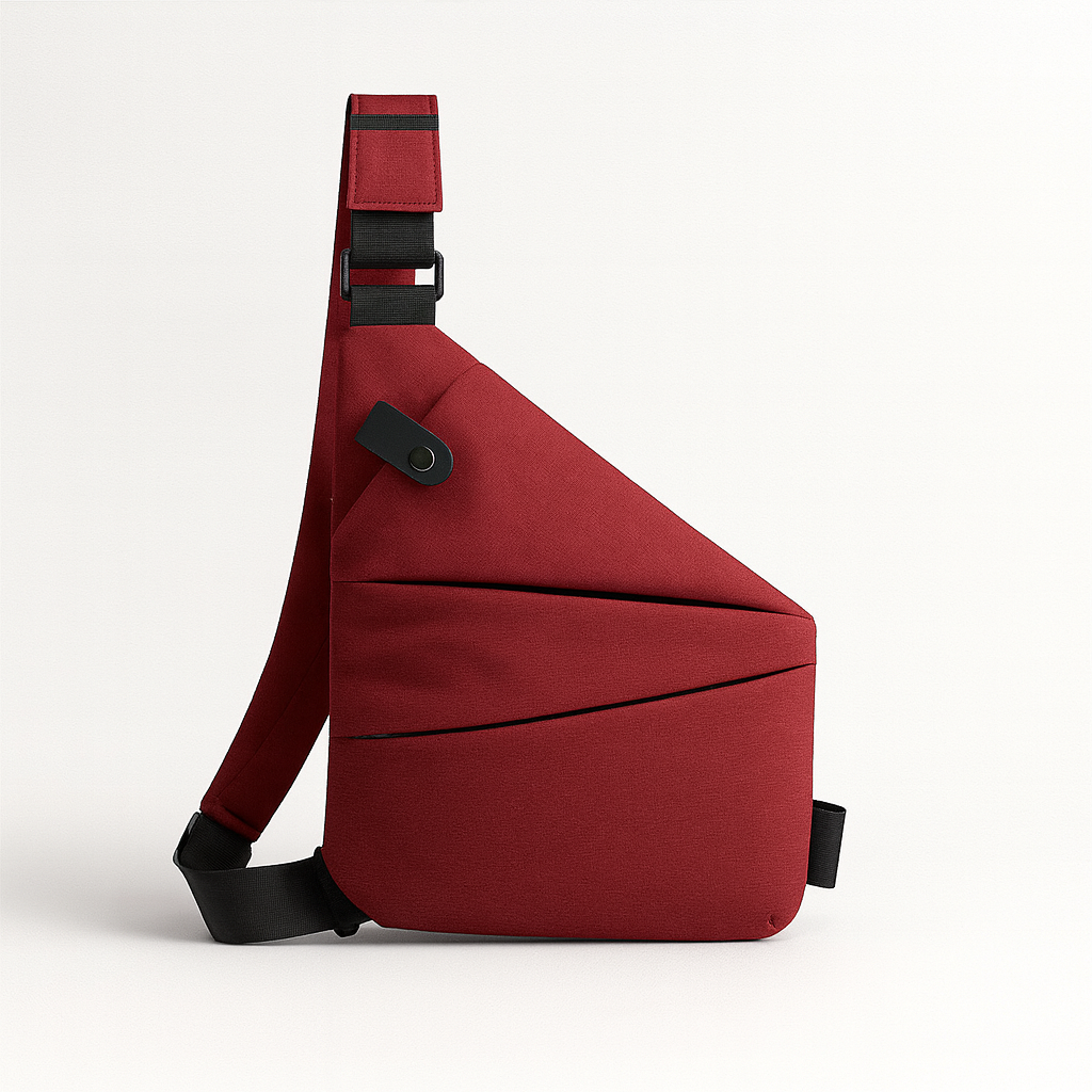 Crossbody shoulder bag burgundy